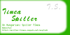 timea spiller business card