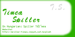 timea spiller business card